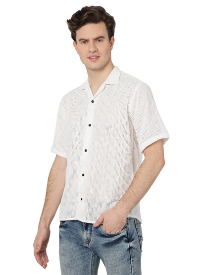 White Fancy Shirt for Men