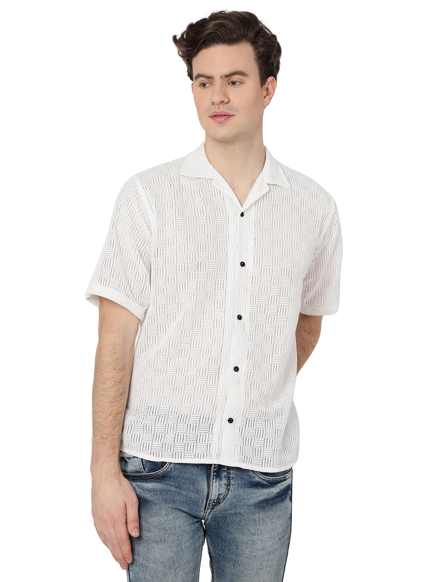 White Fancy Shirt for Men