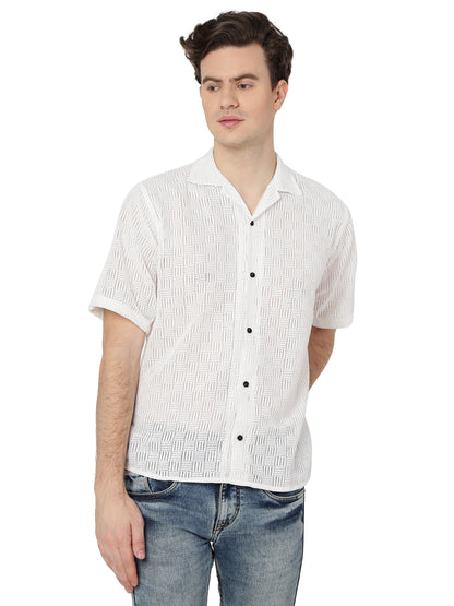 White Fancy Shirt for Men