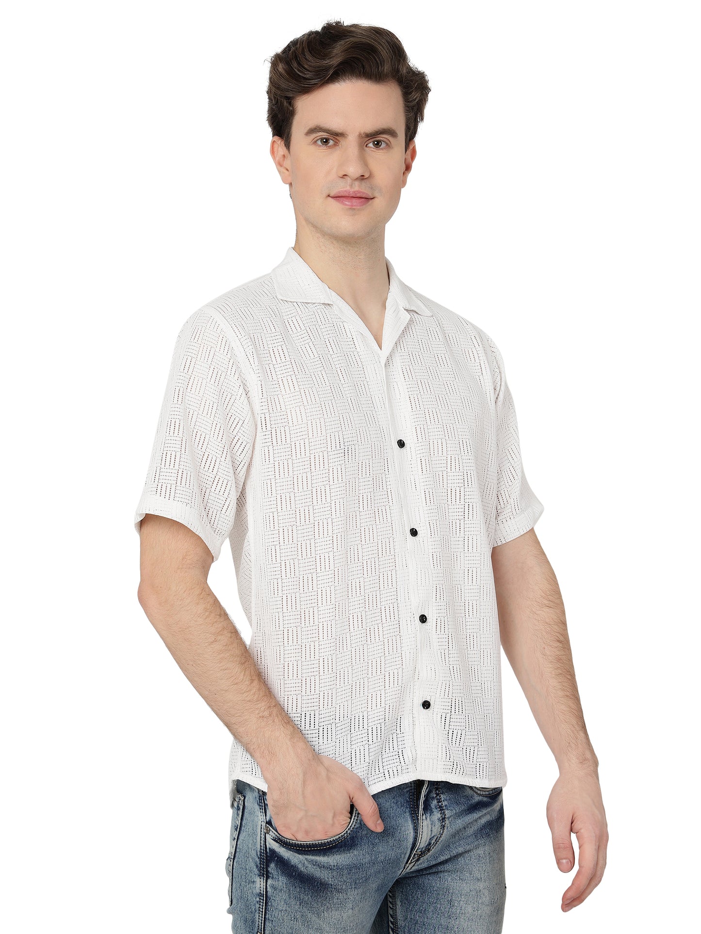 White Fancy Shirt for Men