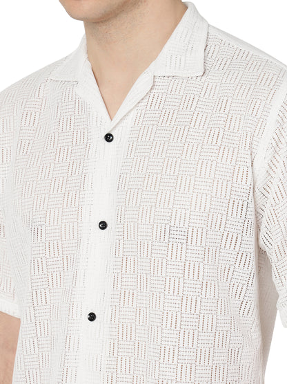 White Fancy Shirt for Men