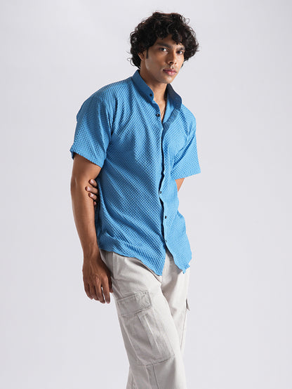 Energetic Rama Imported Stylish Texured Half Sleeve Shirt