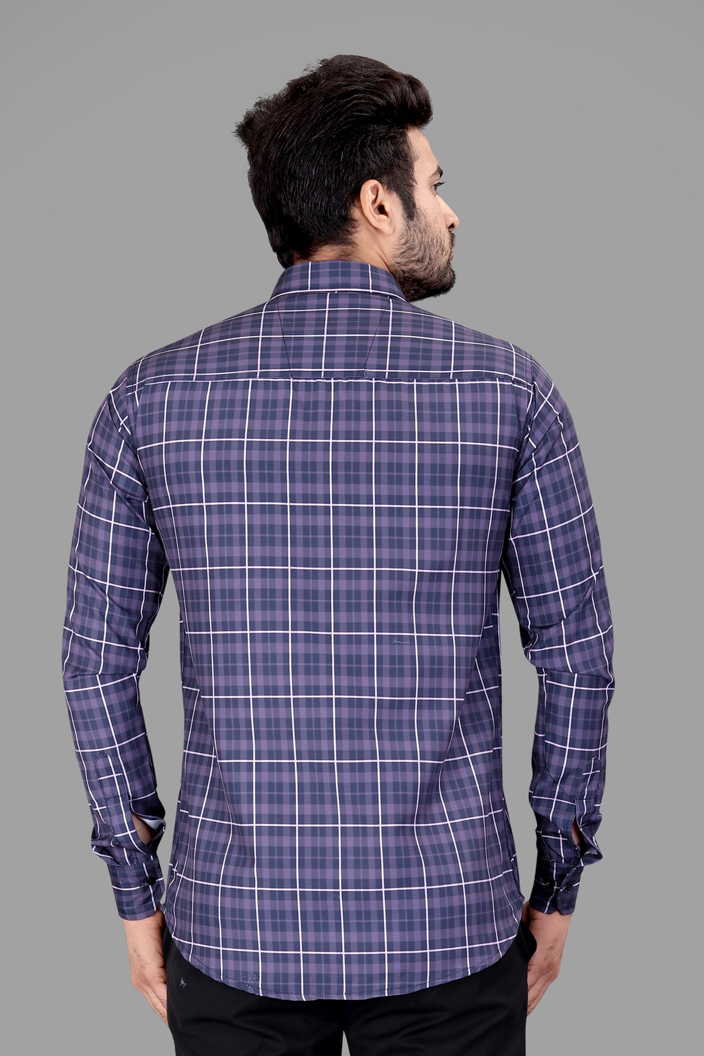 Multi Color Cotton Blend Checks Print Casual Shirt